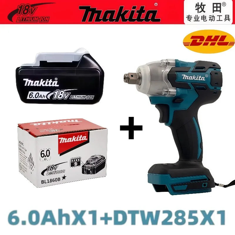 6Ah 100% Original Makita 18V Battery BL1860B Rechargeable Lithium-Ion Battery for Makita 18V Power Tools Replace the Battery.