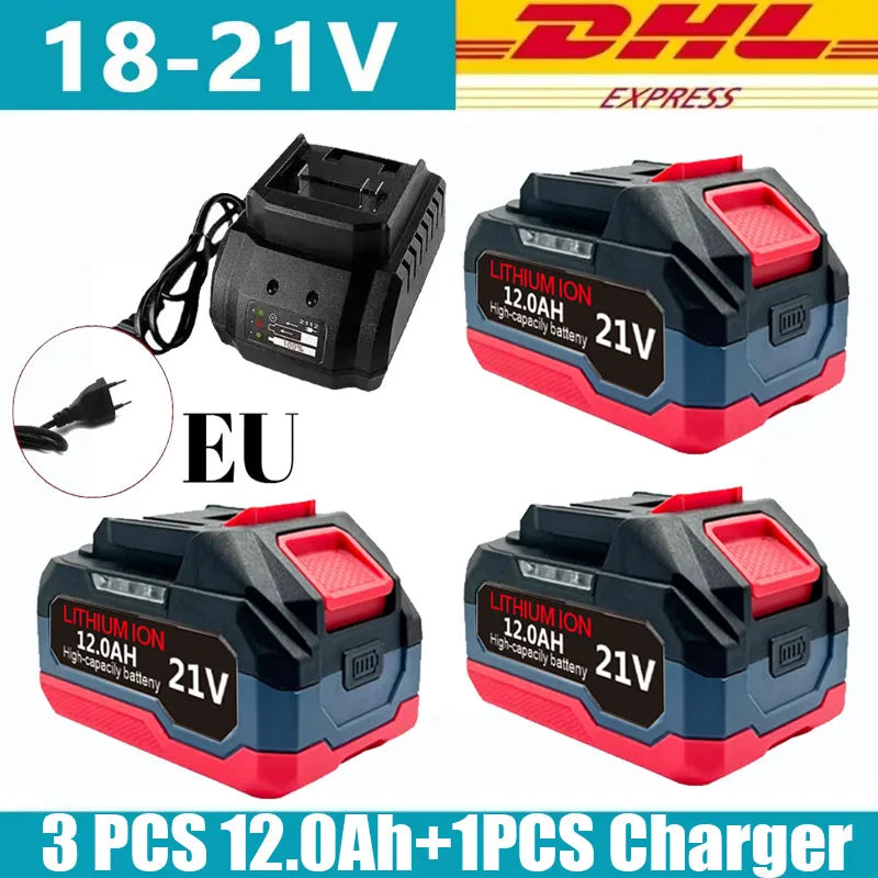 21V 6.0Ah 12.0Ah For Makita 18V Battery Power Tools Li-ion Replacement LXT BL1850 BL1860 DDF487 for 18V Screwdriver with BMS