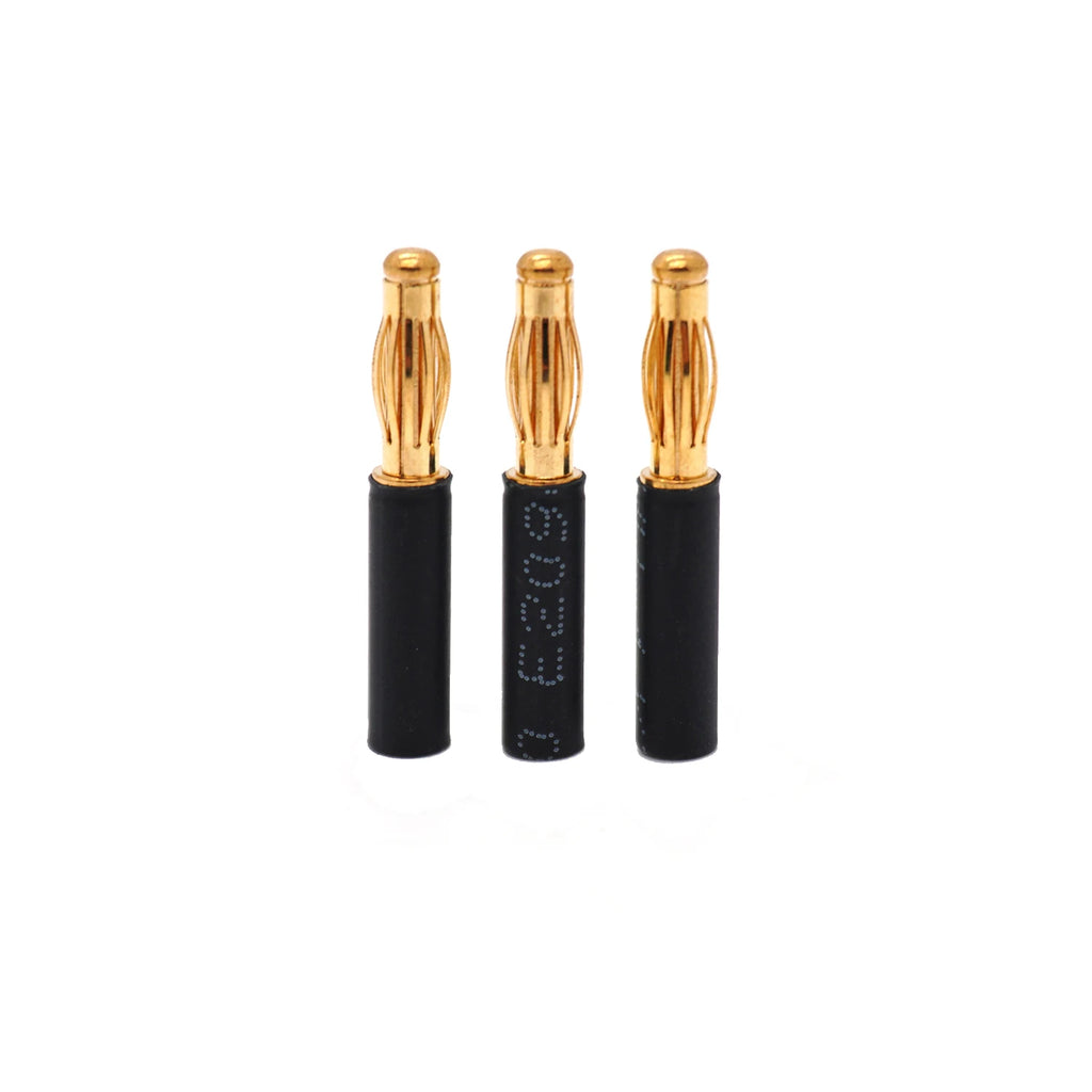 3PCS BOGIRC Male Female Gold Bullet 3.5mm/4.0mm/6.0mm/6.5mm 