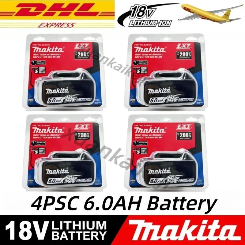 100% Original Makita Battery 6.0Ah Rechargeable Battery 18V Replacing Makita BL1830B L1840B L1850B L1860B Power Tool Battery