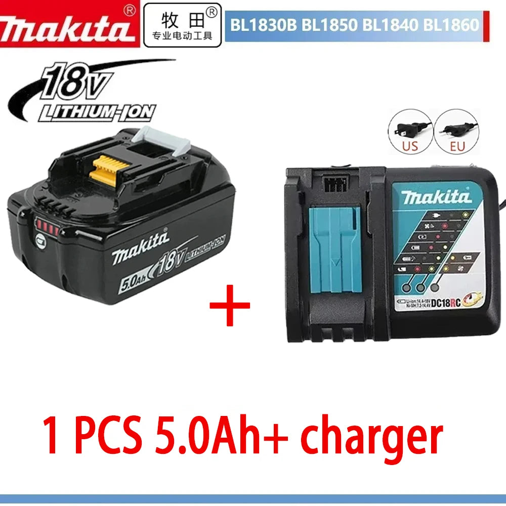 Makita 18V 6/5Ah Original Rechargeable Battery Fits BL1840 BL1850 BL1860B High-Capacity Power Tool Battery Reliable Performance