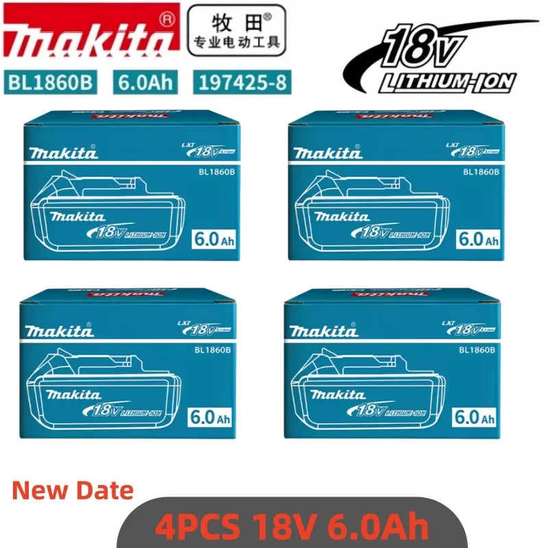 Genuine 6AH Makita BL1860 6ah Battery Power Tools Li-ion Replacement LXT BL1850 BL1840 for 18V Screwdriver with BMS 18v Battery