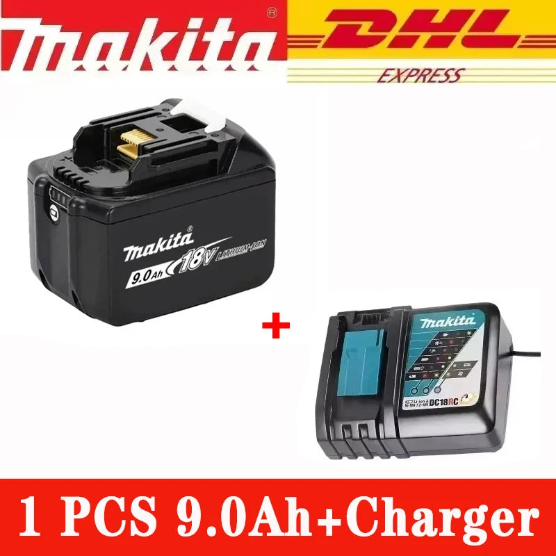 Original Makita 18V Battery Rechargeable Power Tool Makita 18V Battery Replaceable 5Ah/6Ah Battery Lithium-ion 1850 BL1860B 6A