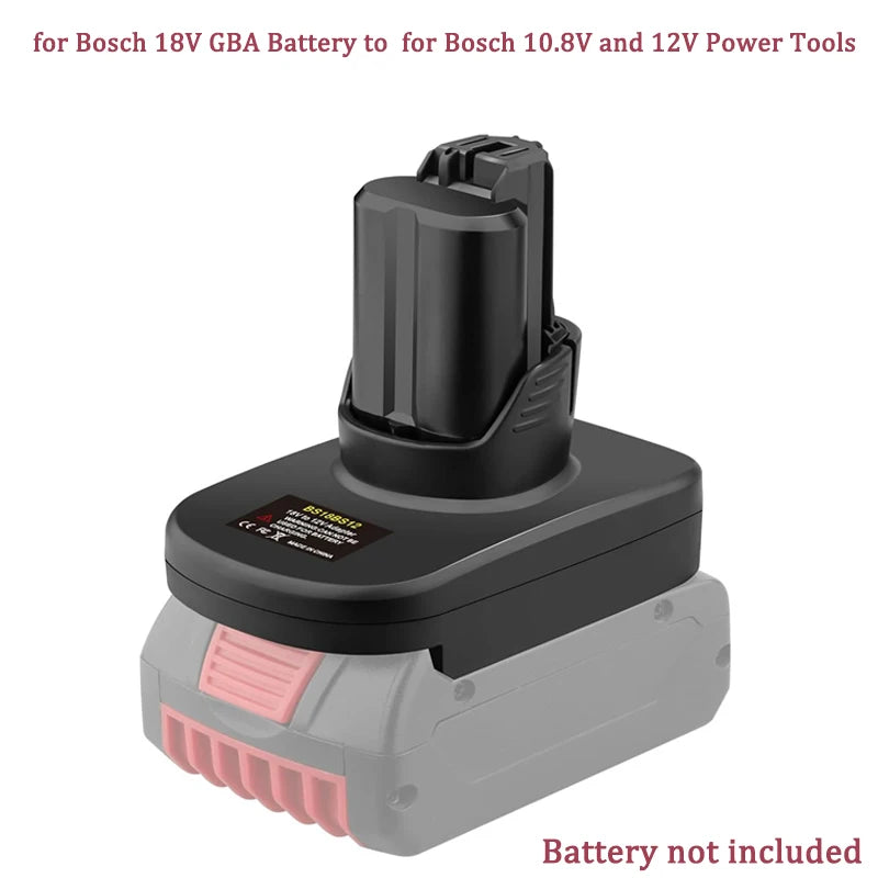 Battery Adapter Converter for Bosch 18V GBA Batteries Convert to for Bosch 10.8V and 12V GPA Cordless Power Tools