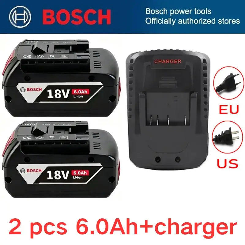 NEW Bosch Professional Lithium Battery 18V 6.0AH Bosch BAT609 BAT609G BAT618 BAT618G Rechargeable Power Tool 6Ah Battery