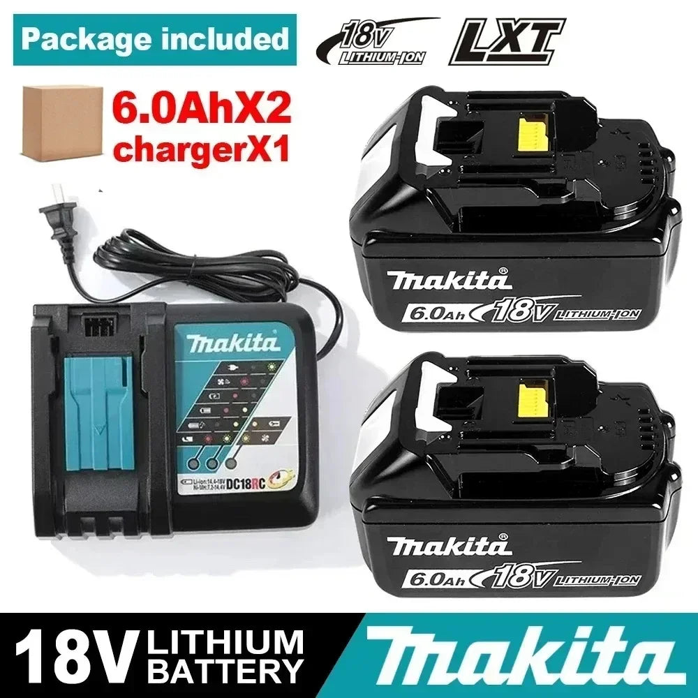 100% Original Makita 18V 6.0 Rechargeable LithiumBattery with LED Indicator High Capacity for Makita Cordles Power Tool Battery