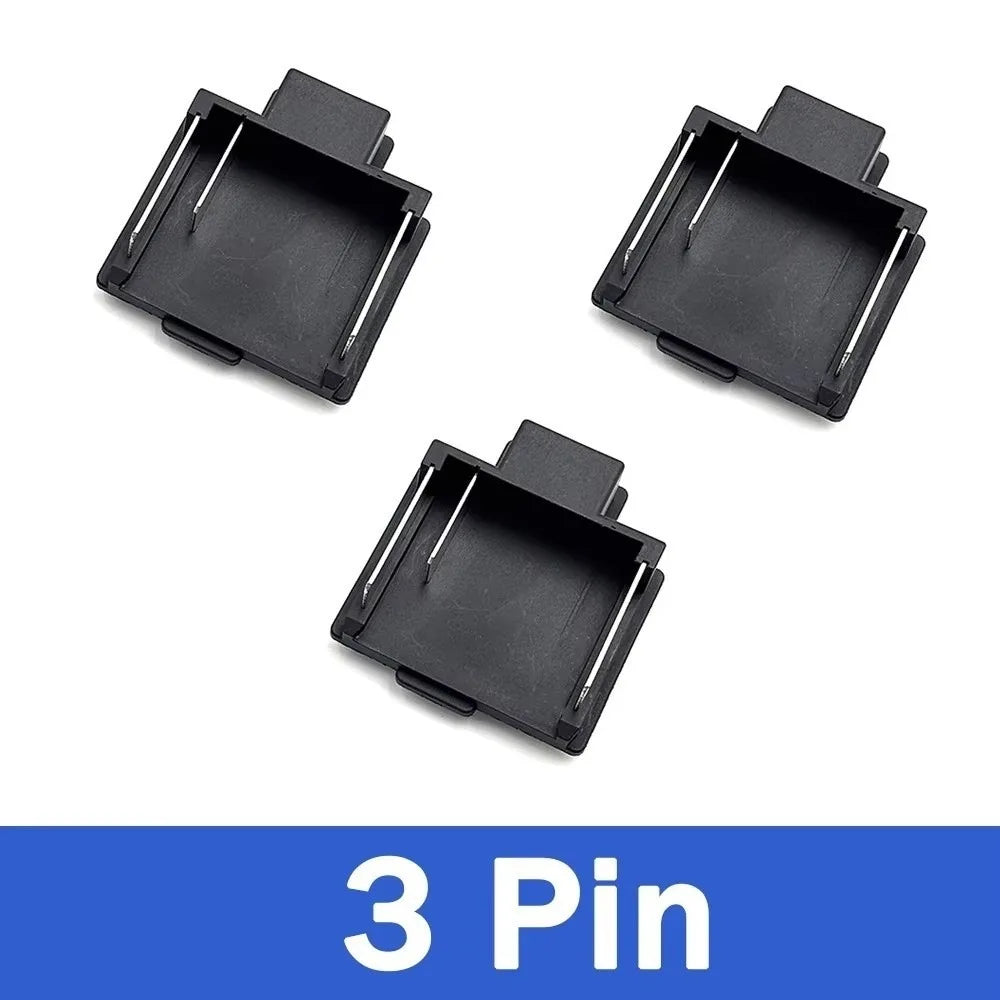 Black 2/3Pin ABS Battery Connector Battery Clip Connector Multifunctional Terminal Block Electrical Power Tools Accessories