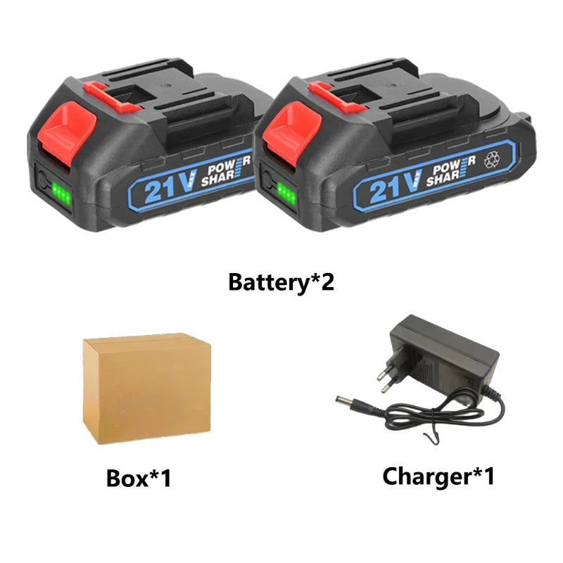 18V 21V Rechargeable Lithium Ion Battery with Capacity Indicator for Makita Cordless Drill Wrench Power Tool Replacement Battery