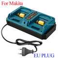 Power Tools Parts For Makita 18V Lithium Battery Case BL1815 BL1820 BL1830 BL1850 Dual Ports Fast Charger DC18RC DC18RD DC18RF