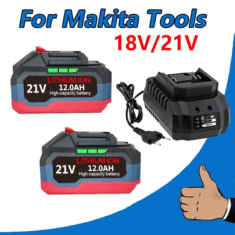 Original for Makita 21V Battery 6.0AH 12.0AH Power Tool Lith