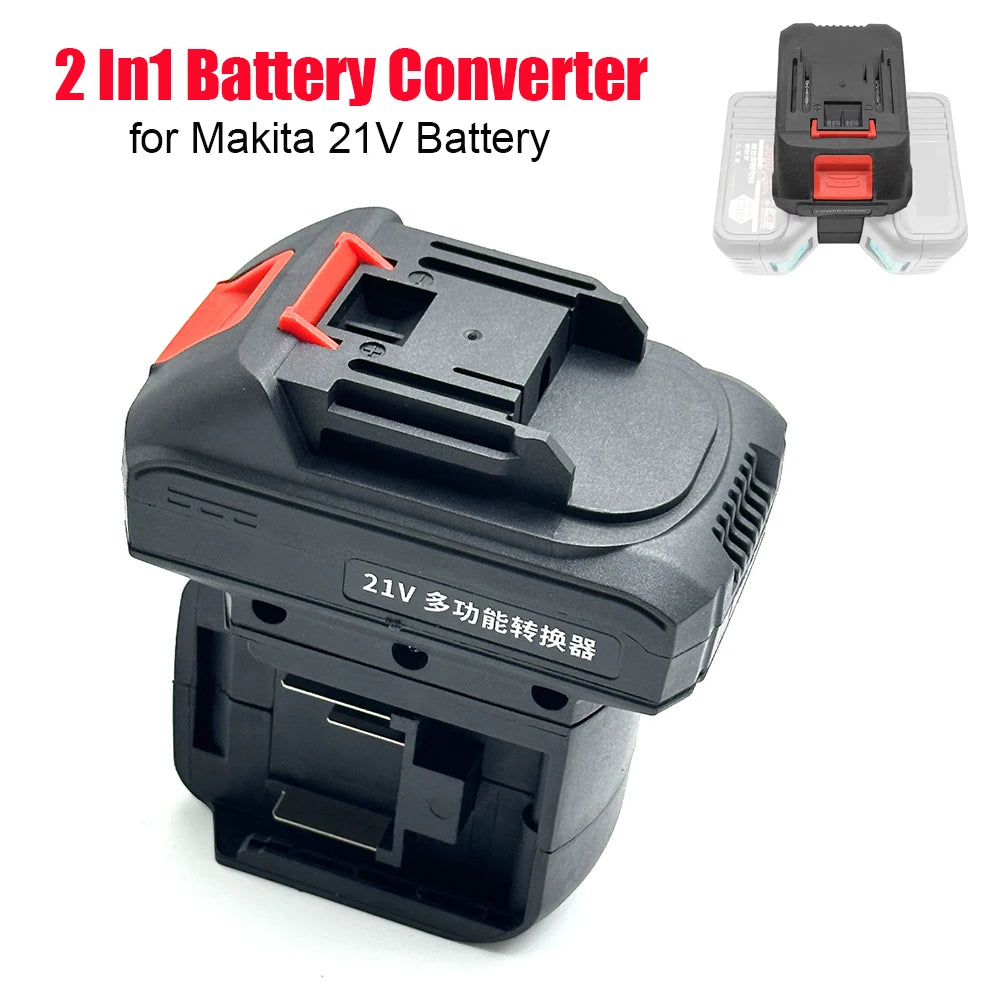 NEW 2 In1 Battery Converter for Makita 21V Battery to for Ma