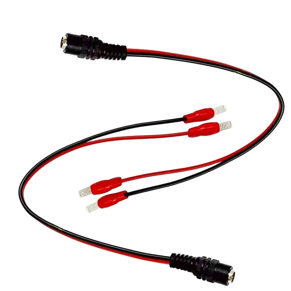 2pcs Power Tool Battery Charger Cable 5.2x2.1/5.5x2.5mm DC C