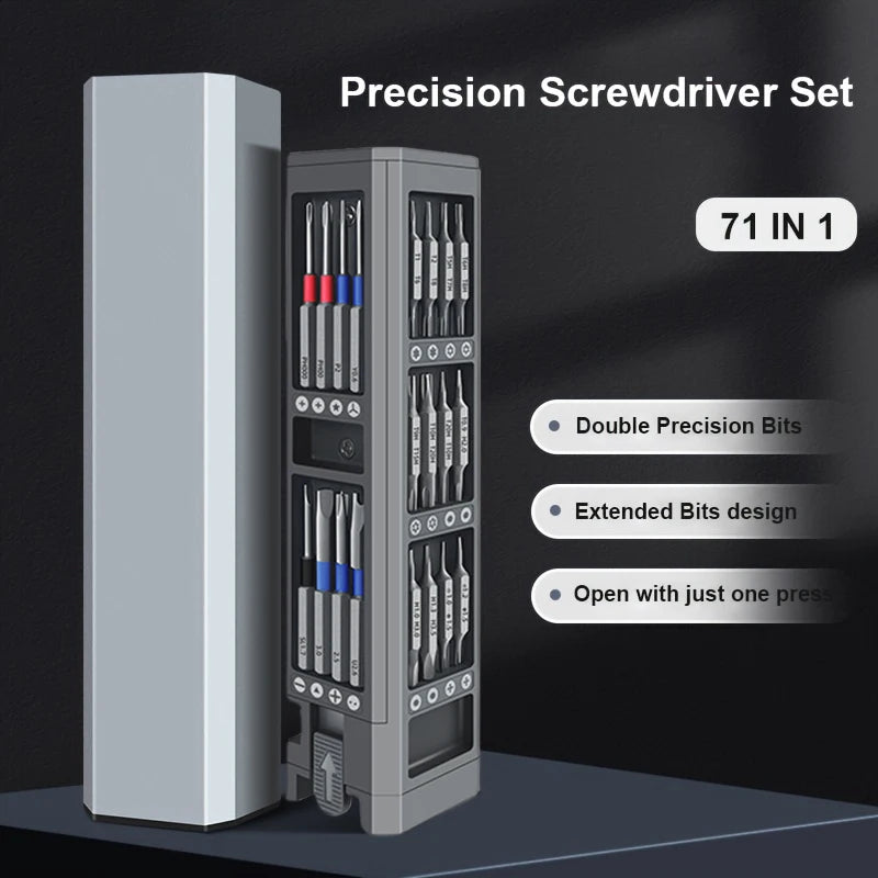 71 in 1 Screwdriver Set Precision Magnetic Screw Driver Bit 