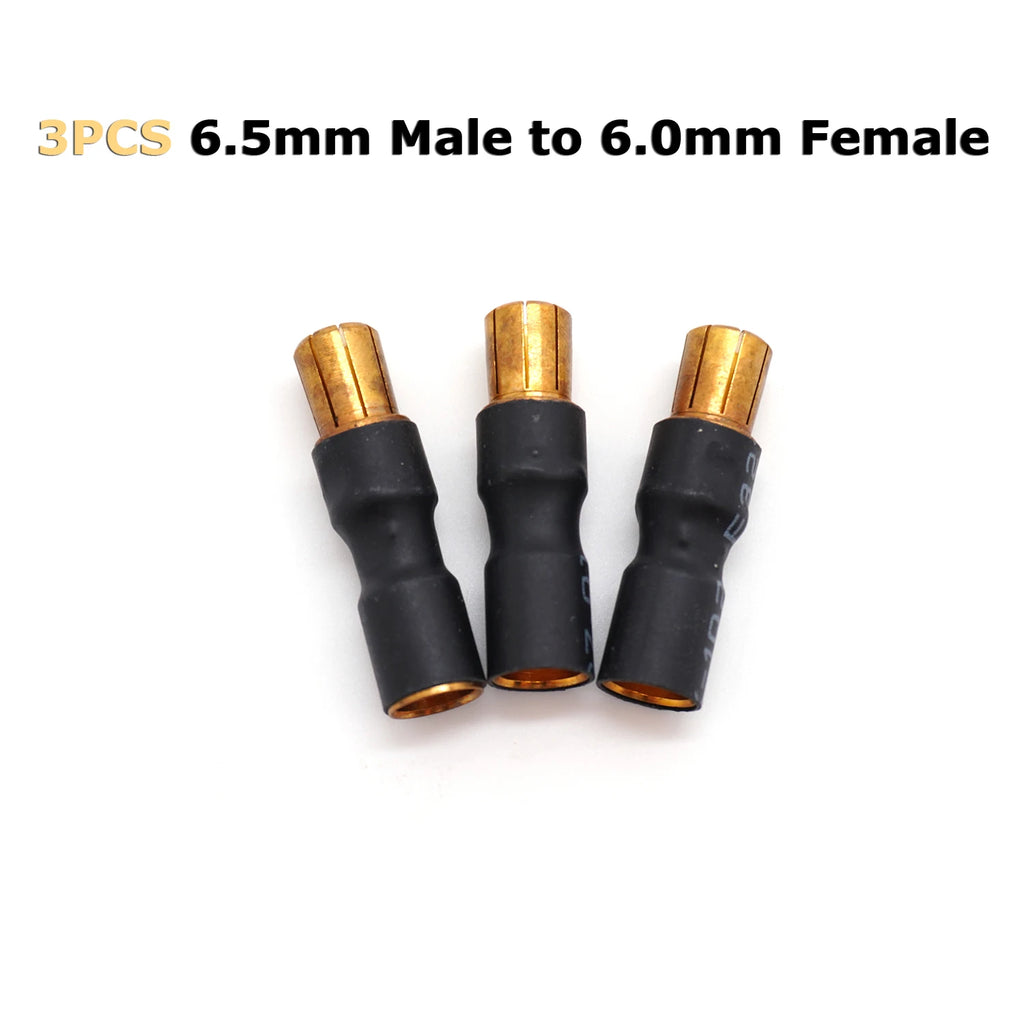 3PCS BOGIRC Male Female Gold Bullet 3.5mm/4.0mm/6.0mm/6.5mm Banana Connector Adapter for Model Car Boat ESC Motor Accessories