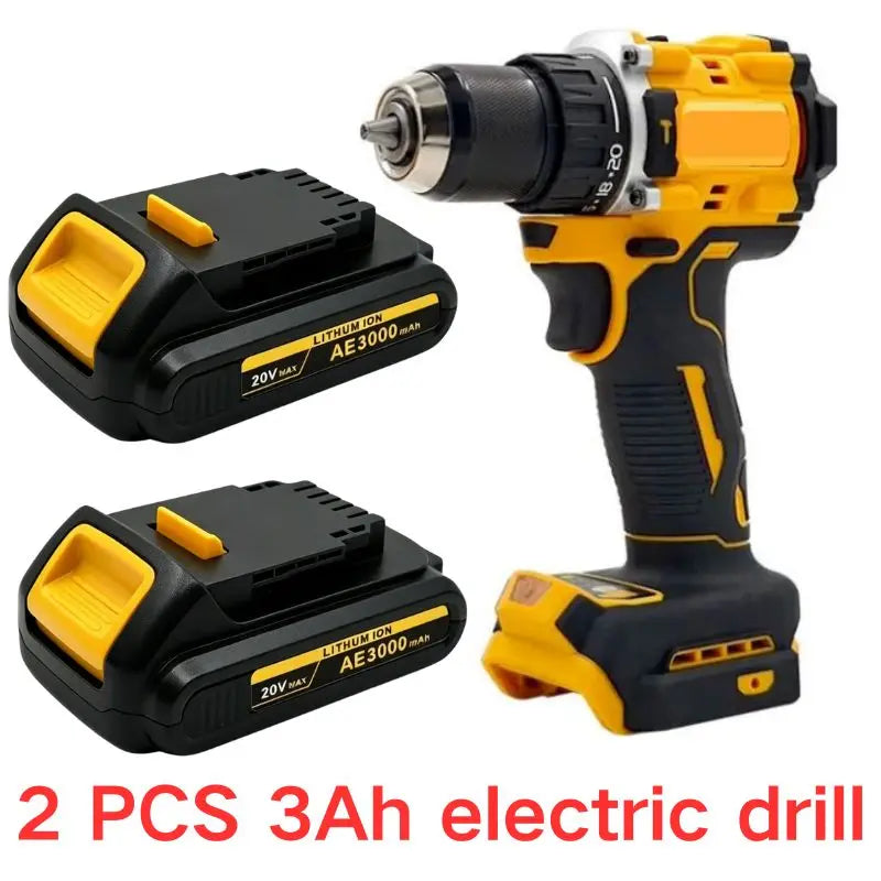 20V For DeWalt 12Ah/9Ah/8Ah/6Ah/3Ah Li-lon Battery Replacement DCB DCD DCF DCG series Power Tools+charger+electric drill