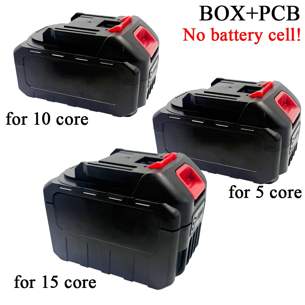 5Core 10Core 15Core 18650 Li-ion Battery Case Box PCB BMS Pr