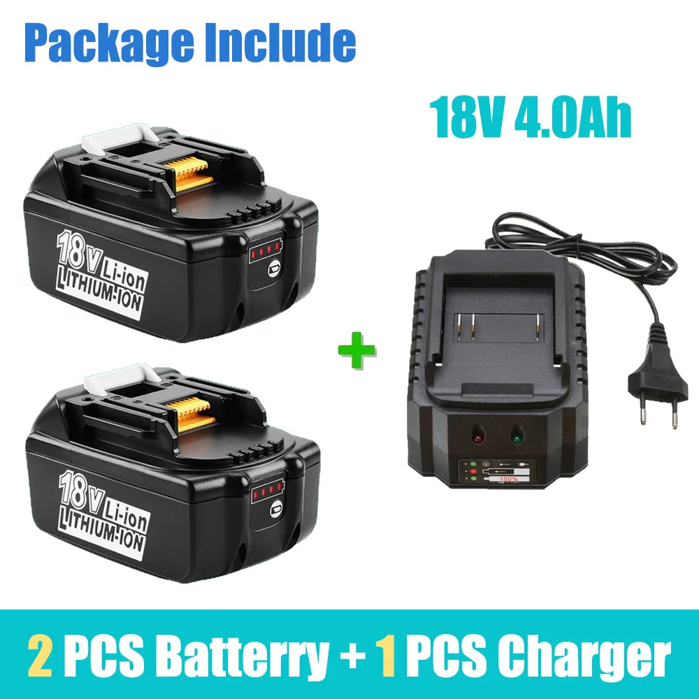 18V 4.0Ah Battery for Makita Rechargeable 18650 Lithium Ion Replacement BL1860B BL1860 BL1850 LXT400 BL1830 Power Tool Battery