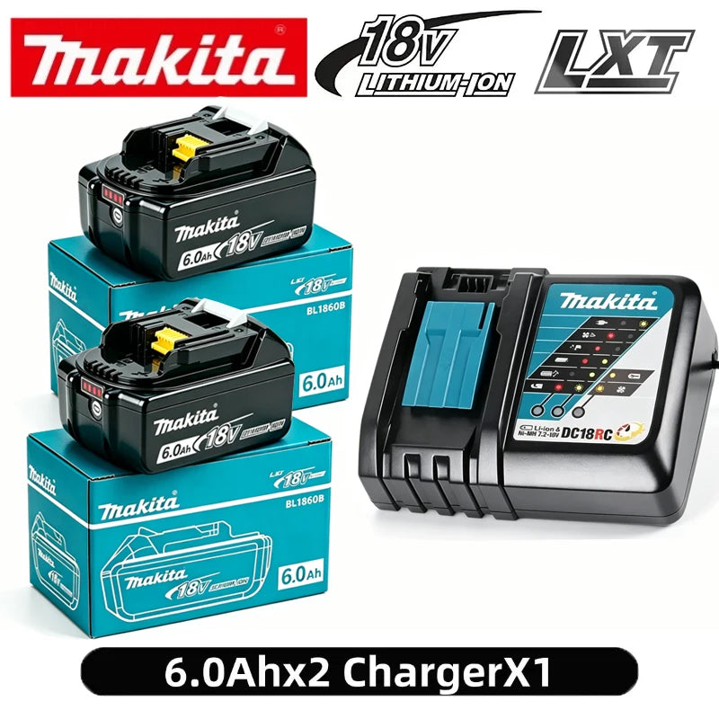original Makita battery 18V rechargeable battery 6.0Ah replacing Makita DDF487 BL1840 BL1850 BL1860B BL1830B power tool battery