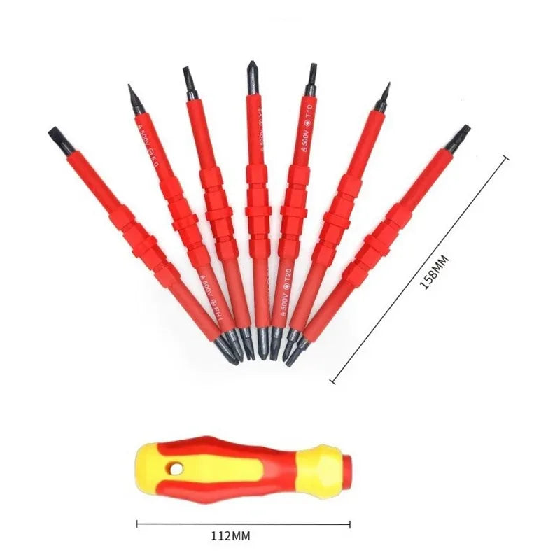 15Pcs 1000V Insulated Screwdrivers Set Electrician Repair To