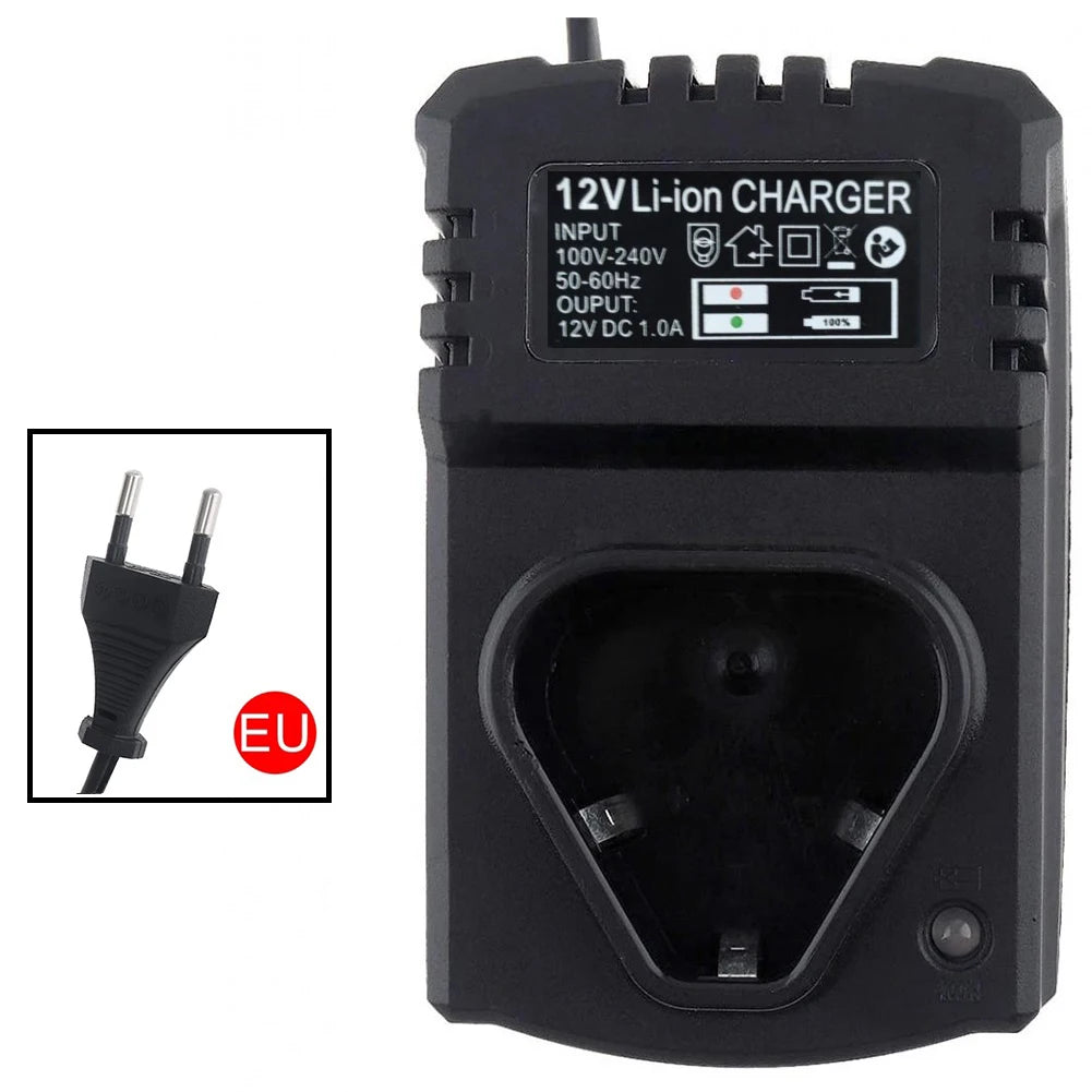 1PC 12V Universal Electric Drill Charger DC US/EU Li-Ion Rec
