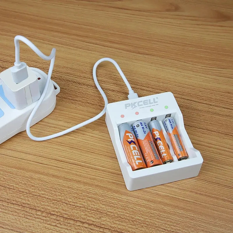 PKCELL 4PC 1.6V AA 2500mWh Battery And 4PC AAA 900mWh 1.6V N