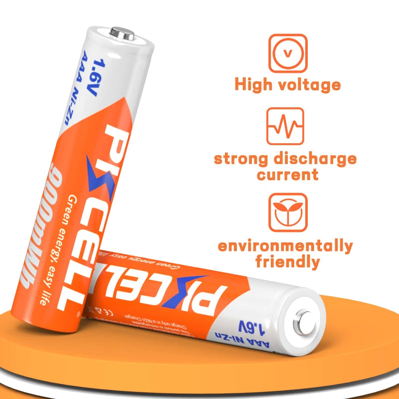 PKCELL 4PC 1.6V AA 2500mWh Battery And 4PC AAA 900mWh 1.6V N