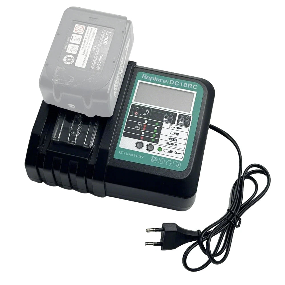 Replacement for Makita 14.4V - 18V Fast Battery Charger DC18