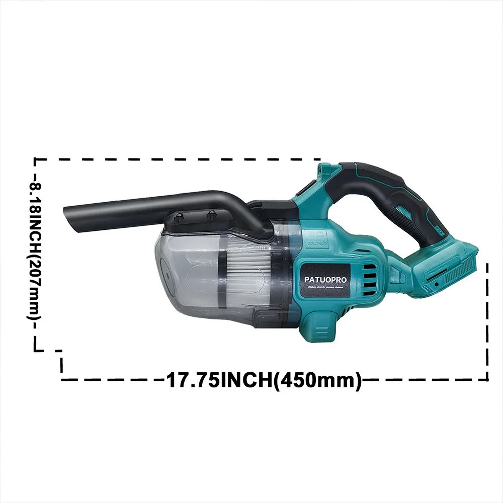 PATUOPRO Cordless Electric Vacuum Cleaner Car Pet Hair Carpe