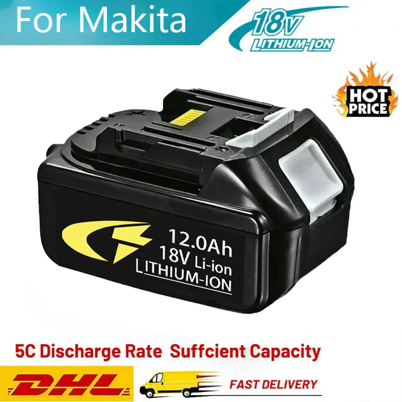 18V 12Ah Replacement Battery for Makita BL1860 BL1850 BL1840
