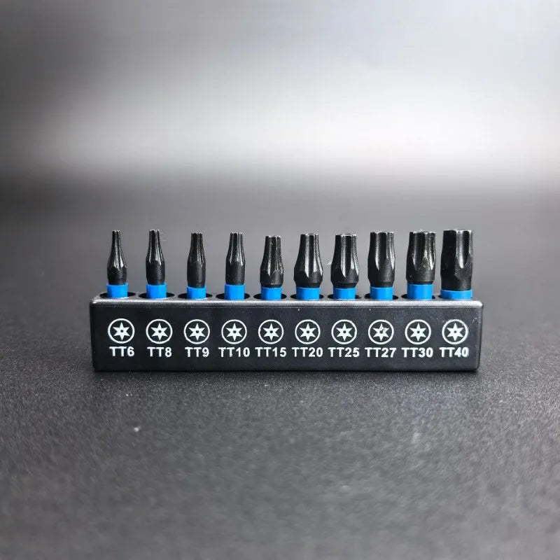 21/10PCS Star Impact Drill Bit Set S2 Steel Hex Head Shank M