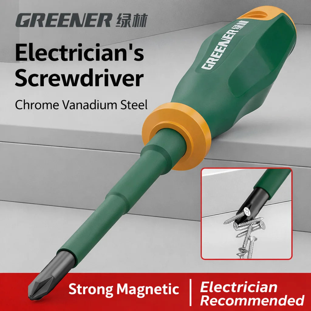 GREENERY Electrician Insulated Screwdriver Set Magnetic Phil
