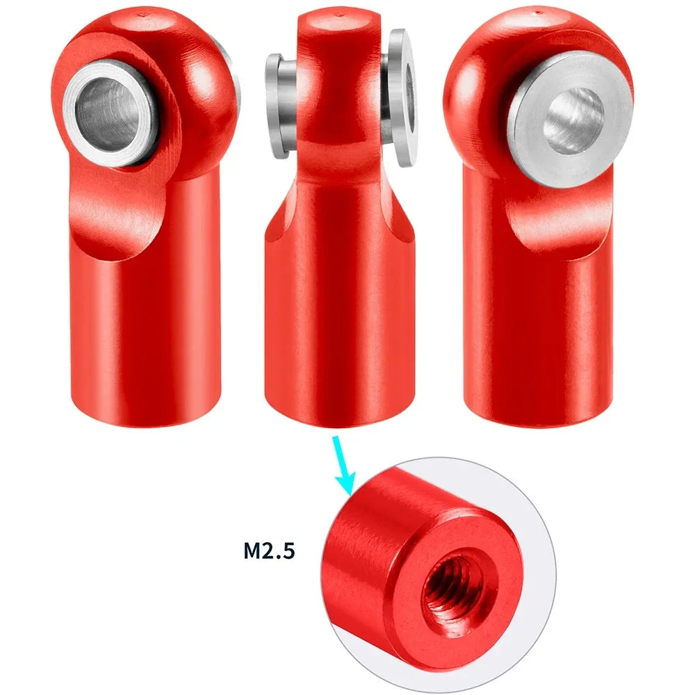 AXSPEED 10Pcs Aluminum Alloy M2 M2.5 Rod End Ball Head Joint