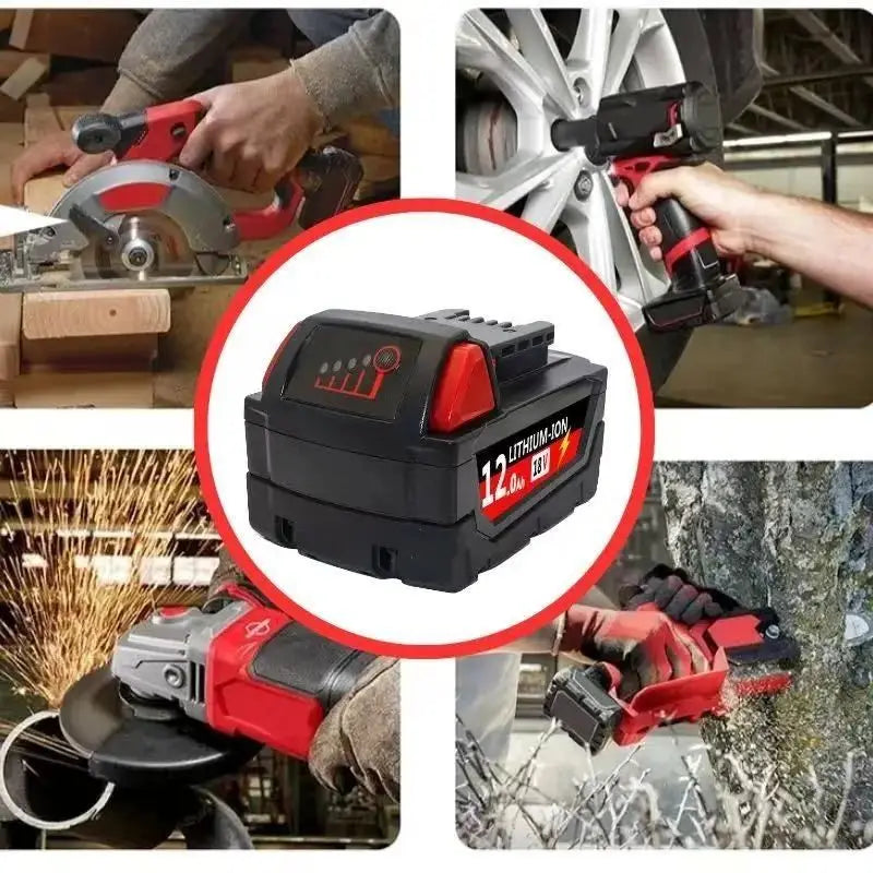 For Milwaukee M18 Power Tool 6.0Ah 9.0Ah 12.0Ah Lithium-ion 