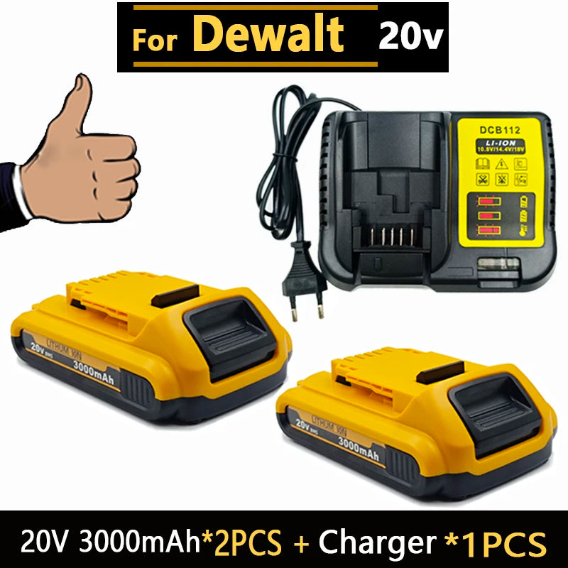 New High-Power for DEWALT 20V/60V Battery DCB200 DCB205 DCB206 Power Tool 18V Battery 3AH 8AH 12AH 18AH Batteries DCD805