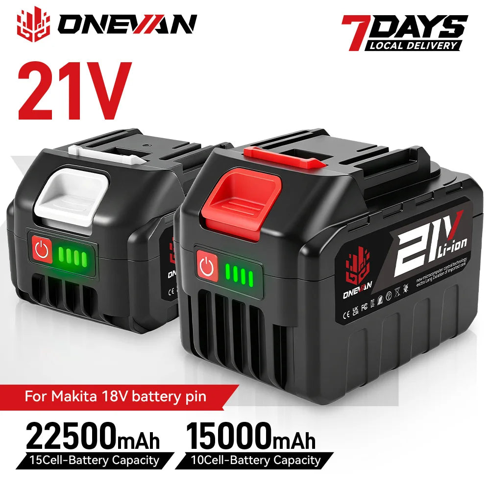 ONEVAN 15000mAh 22500mAh Lithium Ion Battery Rechargeable Ba