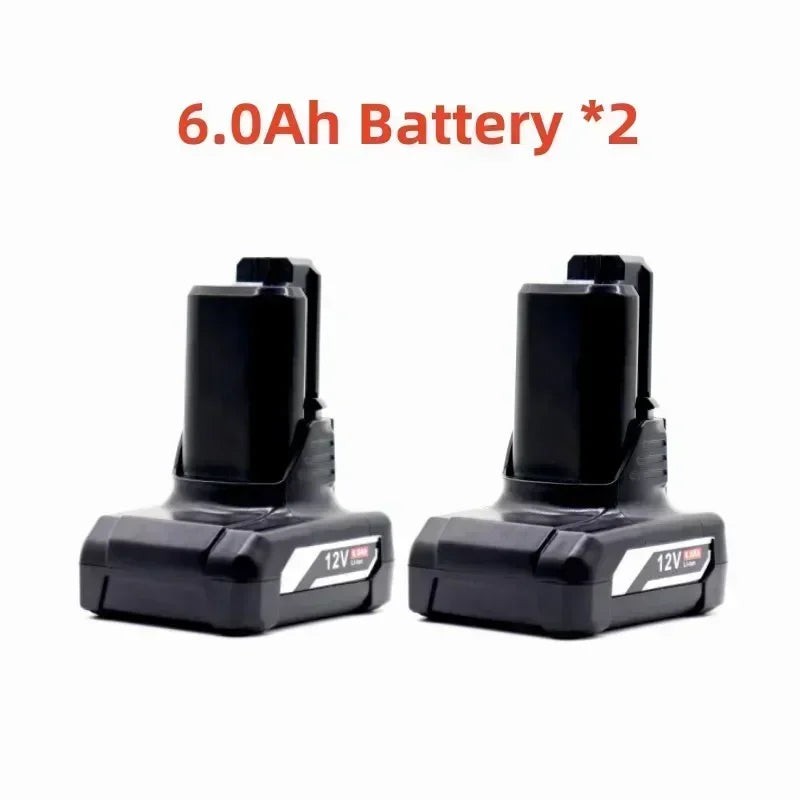 GBA12V 6000mAh for Bosch 12V/10.8V Li-ion Replacement Battery BAT411 BAT420 GBA 12V Cordless Power Tools for Bosch 12V Charger.