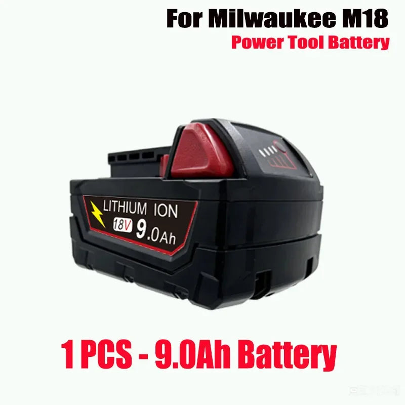 New Style For Milwaukee M18 Power Tool Battery Charger 18V 6000mAh M18B5 48-11-1860 18650 Battery 6.0Ah 9.0Ah 12.0Ah
