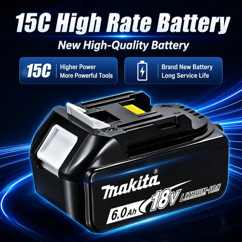 100% Genuine Makita 18V Battery 5Ah 6Ah 9Ah Replacement for 