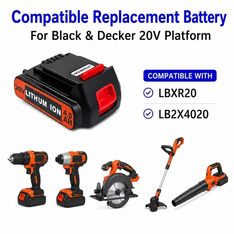for 3/4/6/8Ah Long Runtime BL2018 Lithium Replacement Batter
