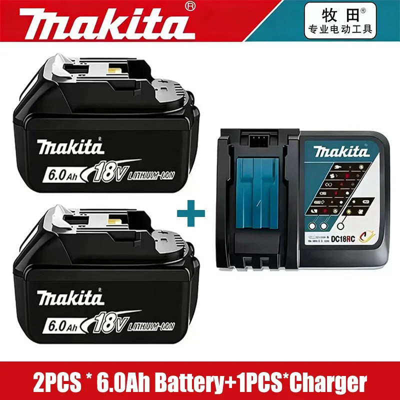 6Ah 100% Original Makita 18V Battery BL1860B Rechargeable Lithium-Ion Battery for Makita 18V Power Tools Replace the Battery.
