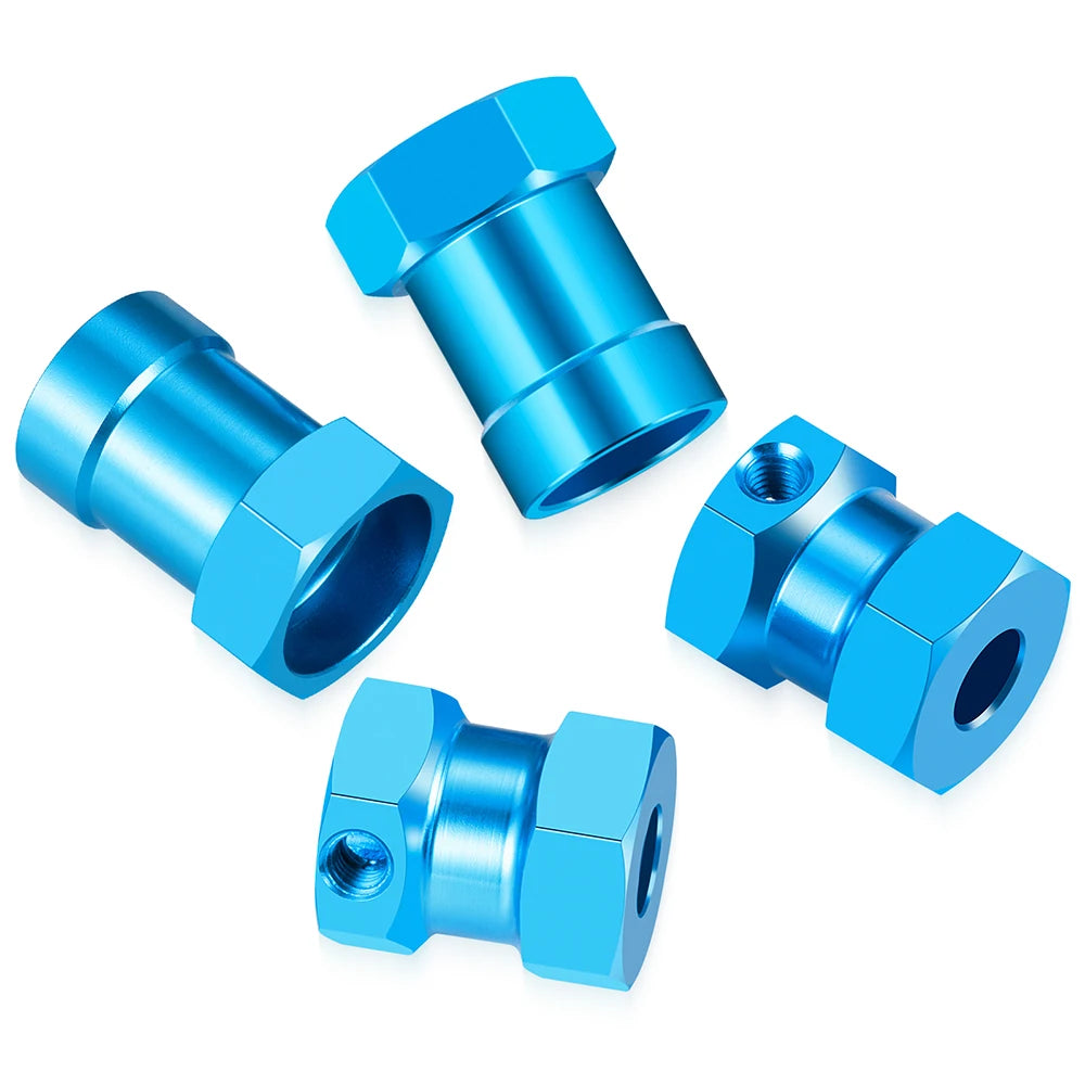 TRINOOD 4Pcs Alu Alloy 12mm Wheel Hex Hub Adapter for Tamiya