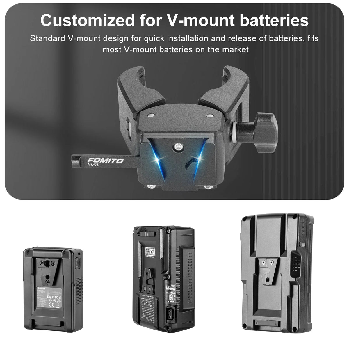 FOMITO V-Lock Battery Plate Quick Release V-Mount Battery Mo