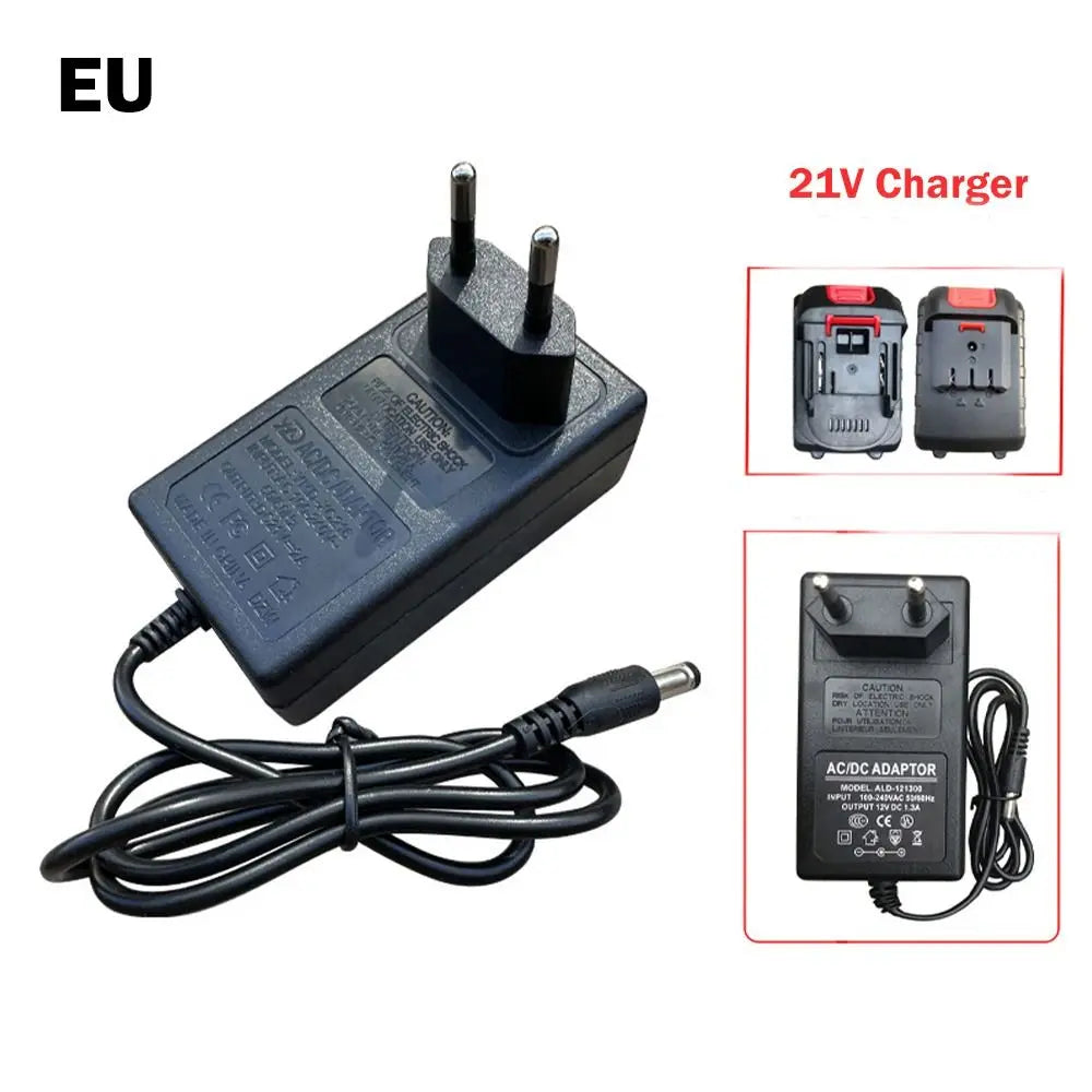 21V Lithium Battery Charger US/EU/UK/AU Plug 1A Power Tool A