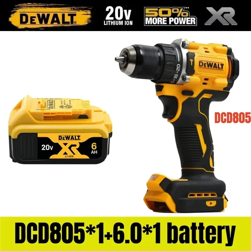 Original 100% Dewalt 20V XR Battery Power Tools DCD805 Dewalt 20V Battery DCB206 6000mAh DCB205 5Ah DCB184 DCB1104 Fast Charger