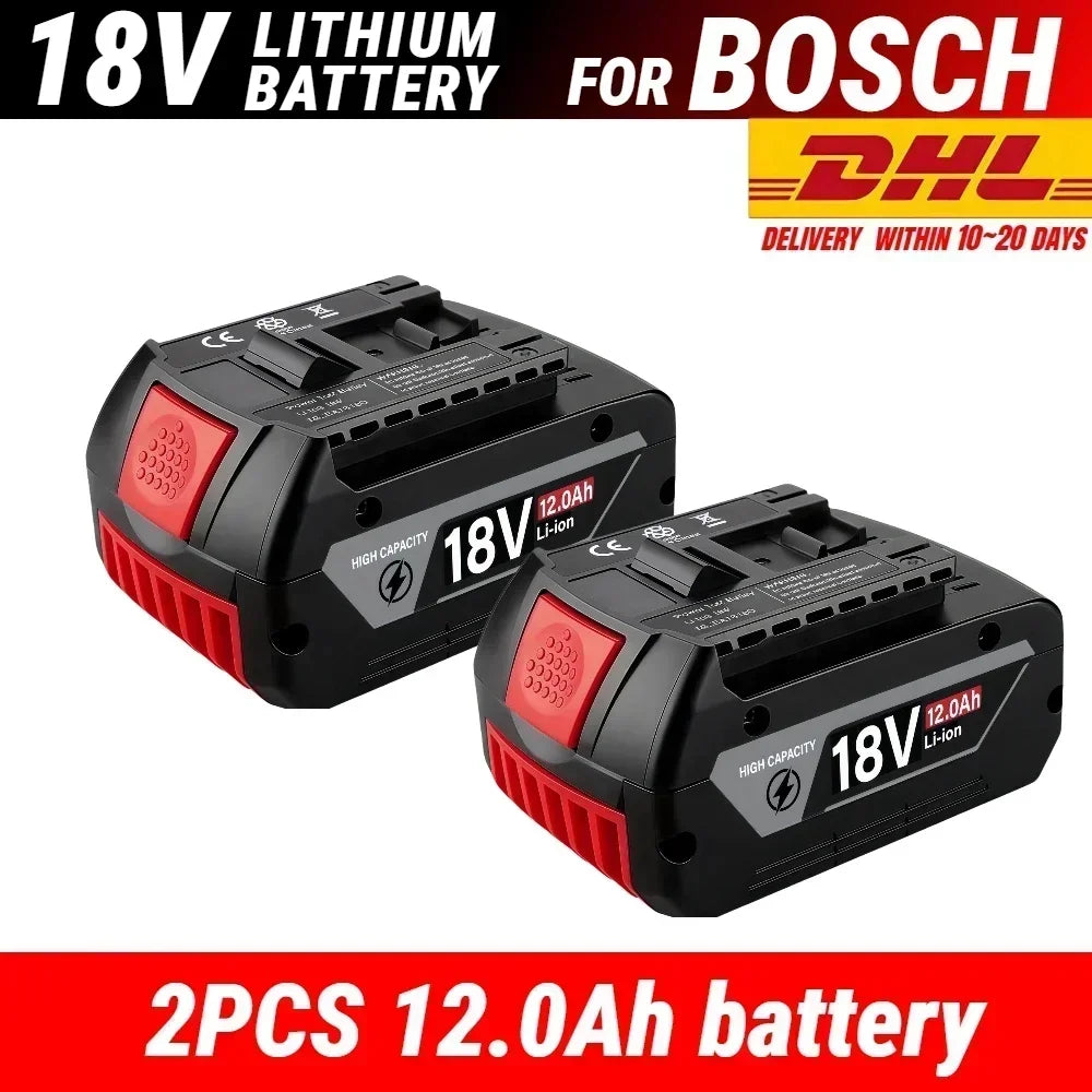 100% Original for Bosch 18V Battery 12.0Ah Wireless Power Tool Lithium Battery BAT609 BAT610G BAT618 BAT620 BAT622