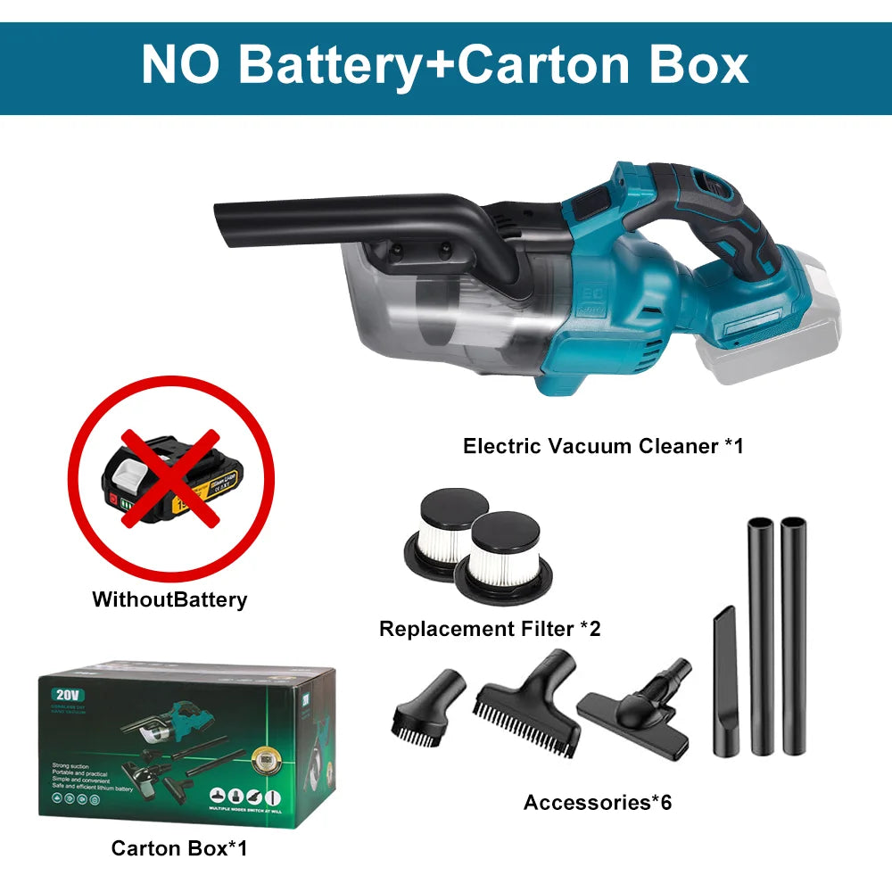 Electric Vacuum Cleaner Handheld Cordless Vacuum Home Car Dual Use Portable High Power Cleaning Tool for Makita 18V Battery
