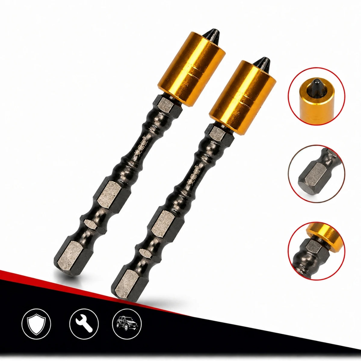 2Pcs/Set Strong Magnetic Screwdriver Bit Set 65mm Phillips E