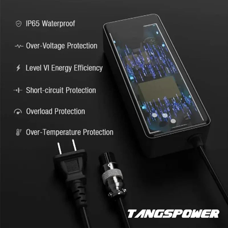 67.2V 2A Lithium Battery Charger 16S 60V Li-ion Battery Pack