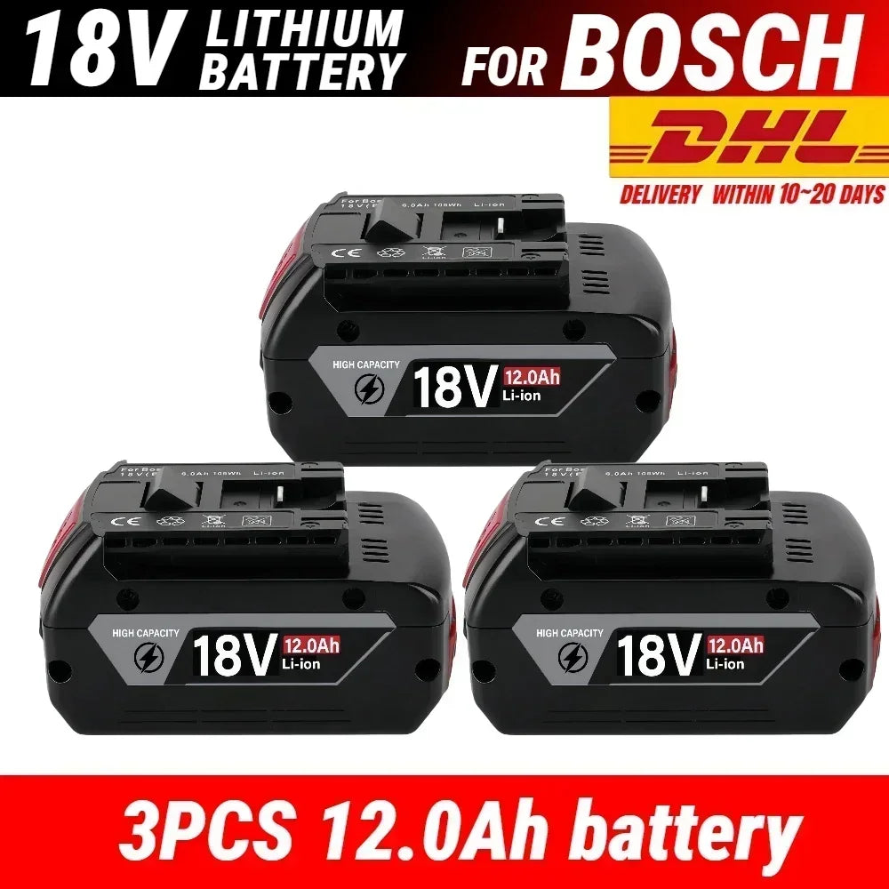 100% Original for Bosch 18V Battery 12.0Ah Wireless Power Tool Lithium Battery BAT609 BAT610G BAT618 BAT620 BAT622