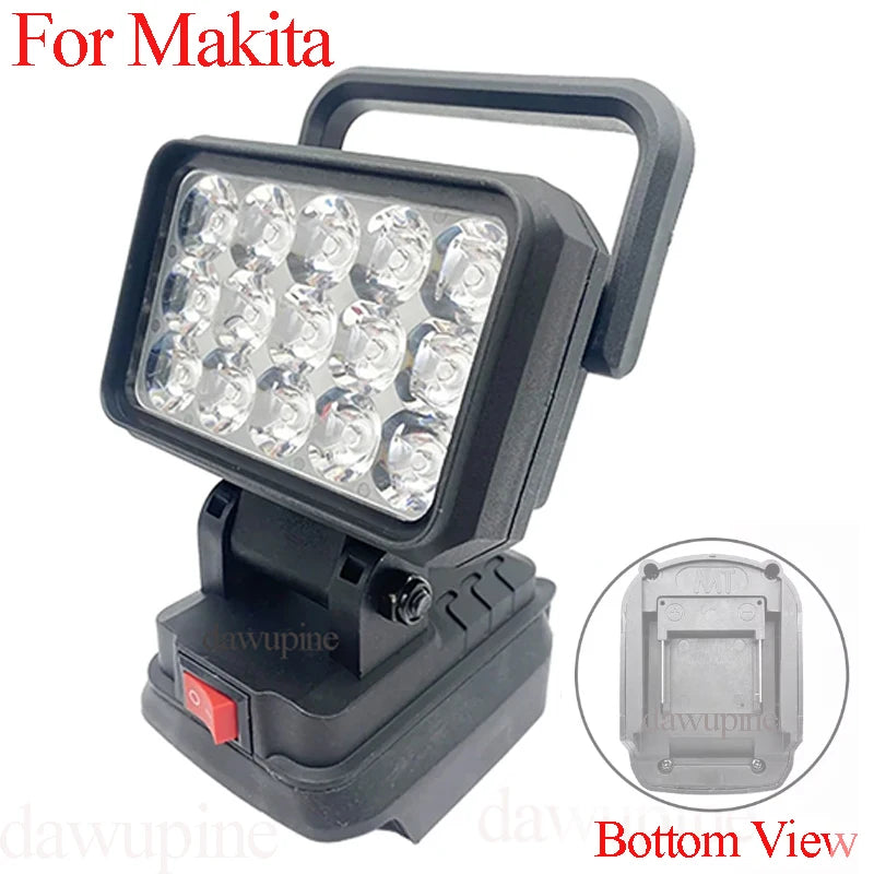 Power Tool Accessories For Makita 18V Li-ion Battery 15 Beads LED Working Light Emergency Lamp Flashlight Torch Spotlight BL1830